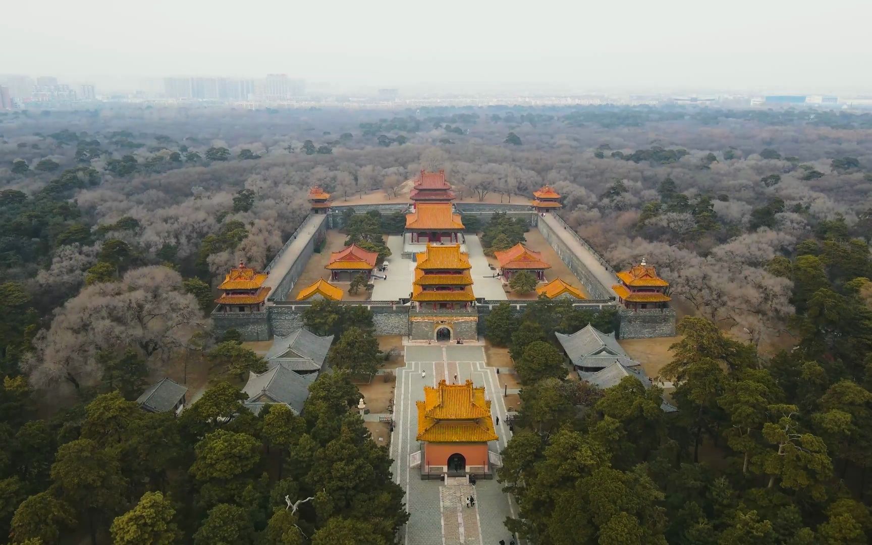 沈阳市 北陵公园 航拍
