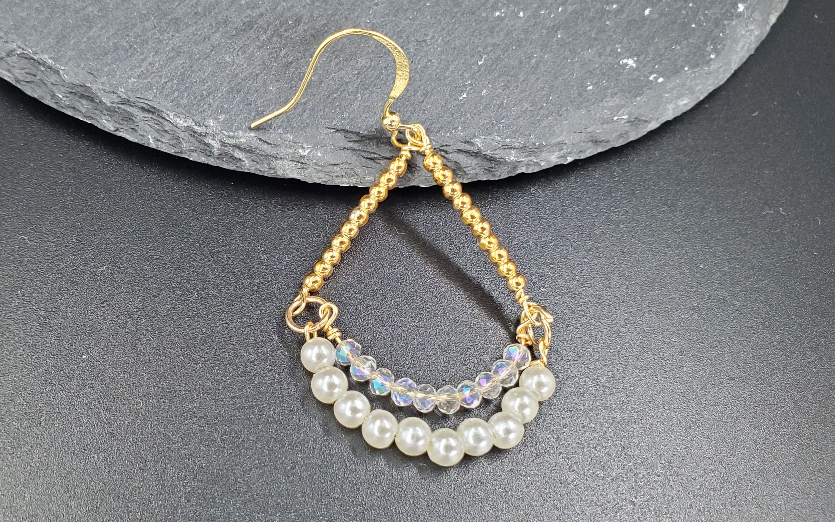 创意手工,简单自制珍珠耳环,省钱又好看 ,手工diy 手工制作