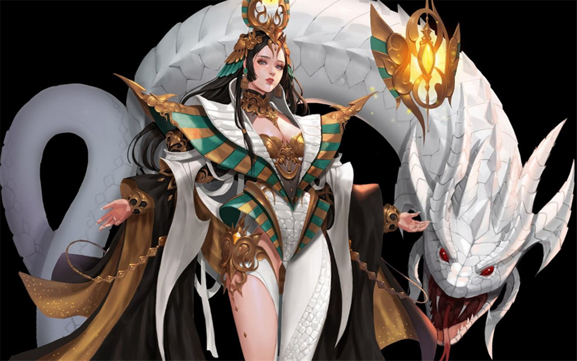 【3dmax人物建模】蛇女,手绘游戏角色模型制作