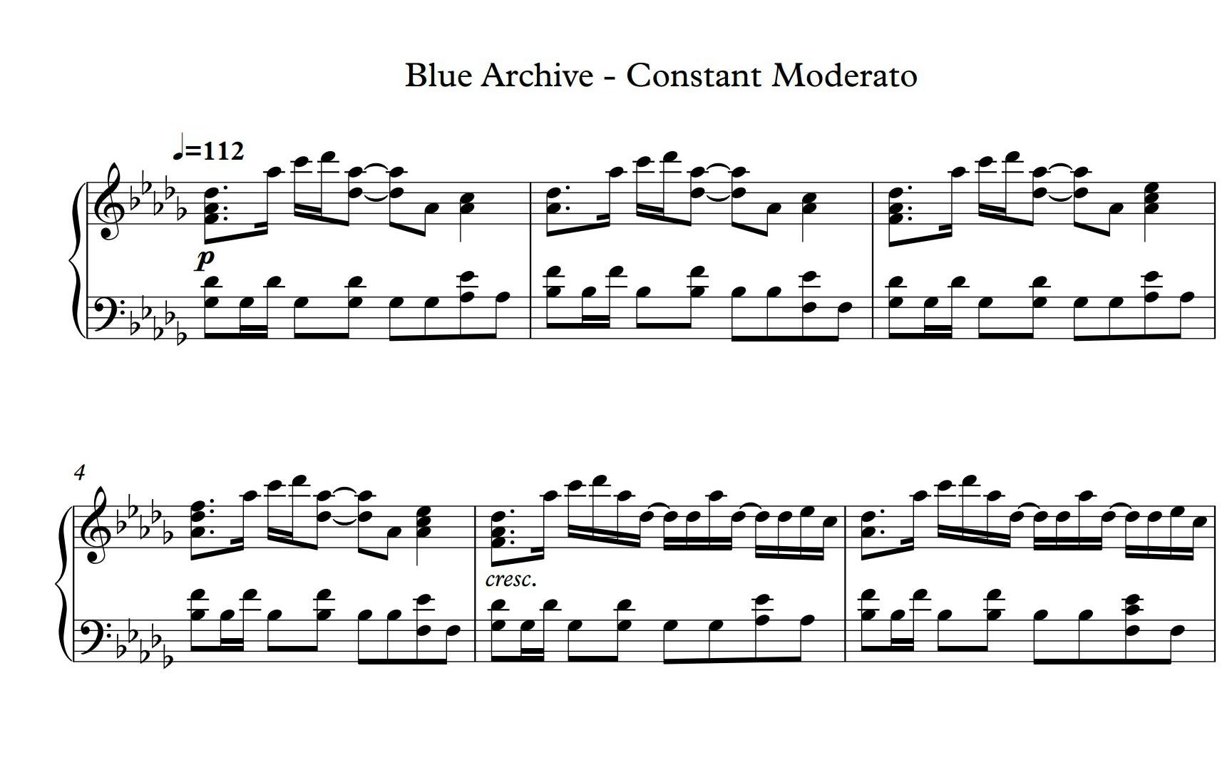 blue钢琴谱图片