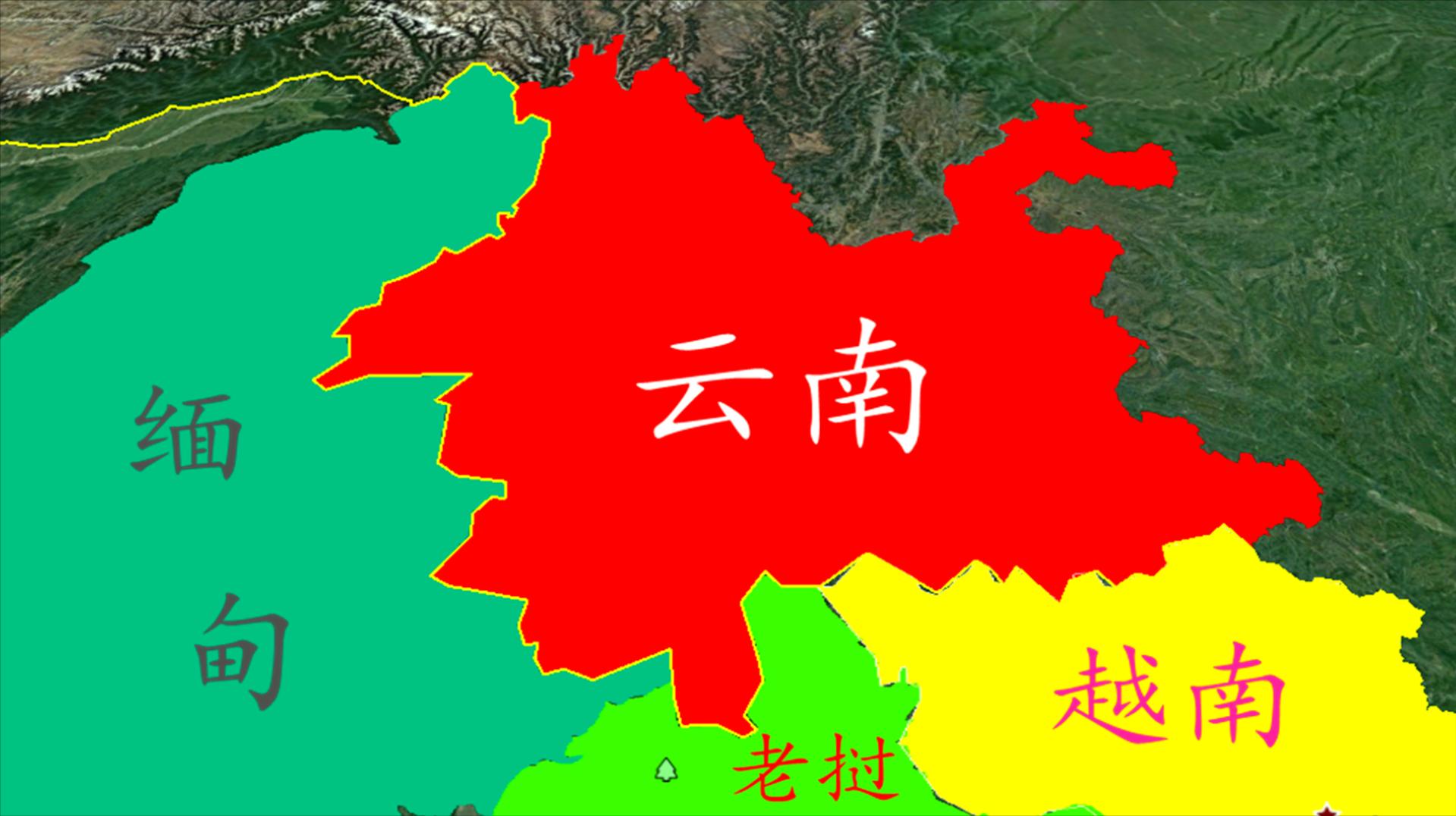云南接壤的国家地图图片