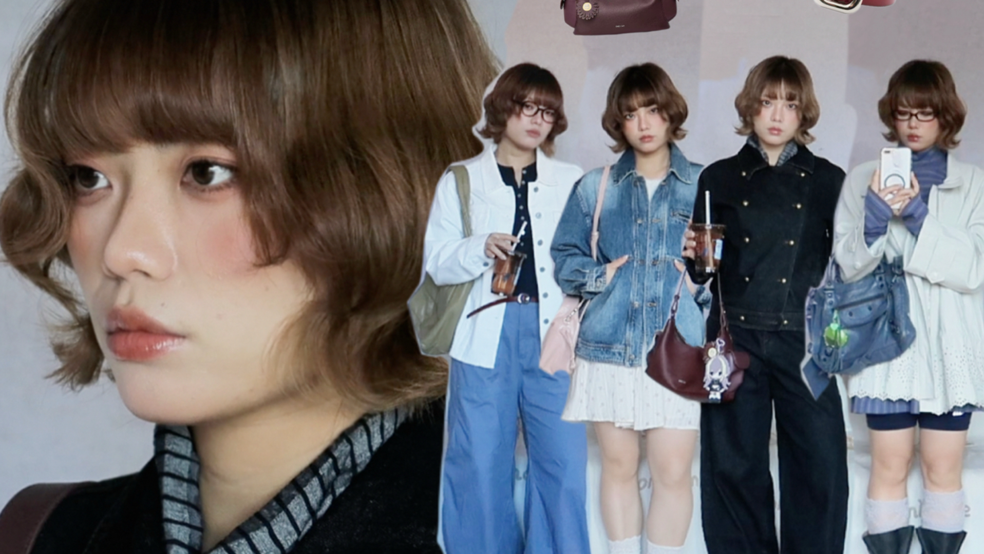 𝟭𝟱𝟴 𝟲𝟎𝙠𝙜 早秋外套*4looks📎 酷酷的冷色调风格