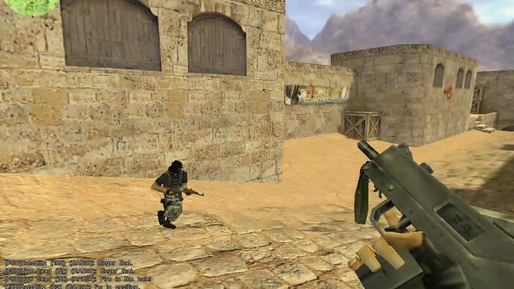 5 来一张经典的地图沙漠2 ,双方比分比较紧