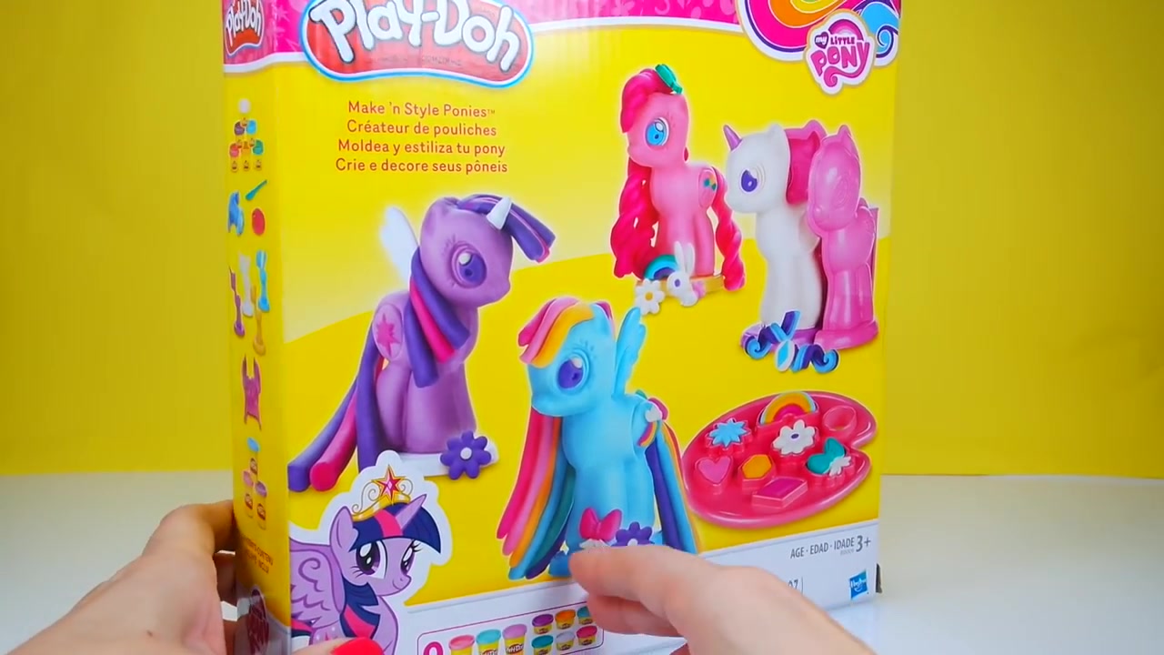 [图]【彩虹小马】培乐多粘土 玩具组合Play Doh My Little Pony Make N' Style Ponies