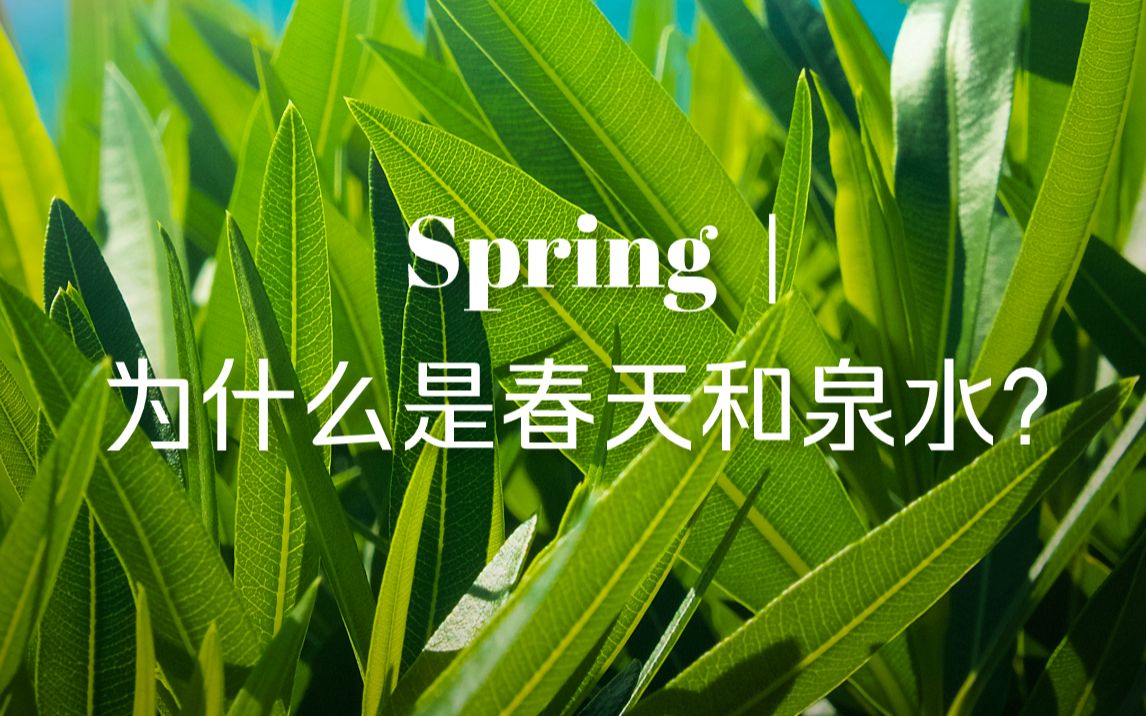 【科普】为什么spring既是春天,也是泉水的意思?哔哩哔哩bilibili