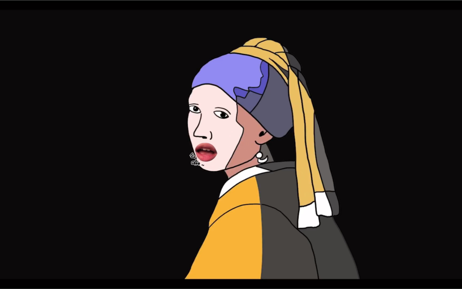 活动作品板绘世界名画戴珍珠耳环的少女