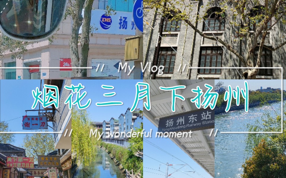 【旅游vlog】说走就走的旅行|烟花三月下扬州|清明假期扬州一日游记录哔哩哔哩bilibili