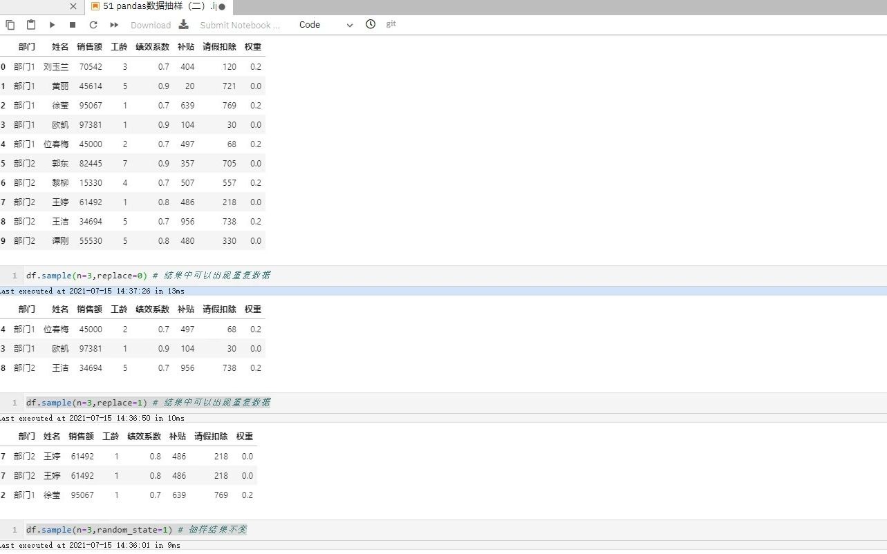 51 pandas数据抽样(二)哔哩哔哩bilibili
