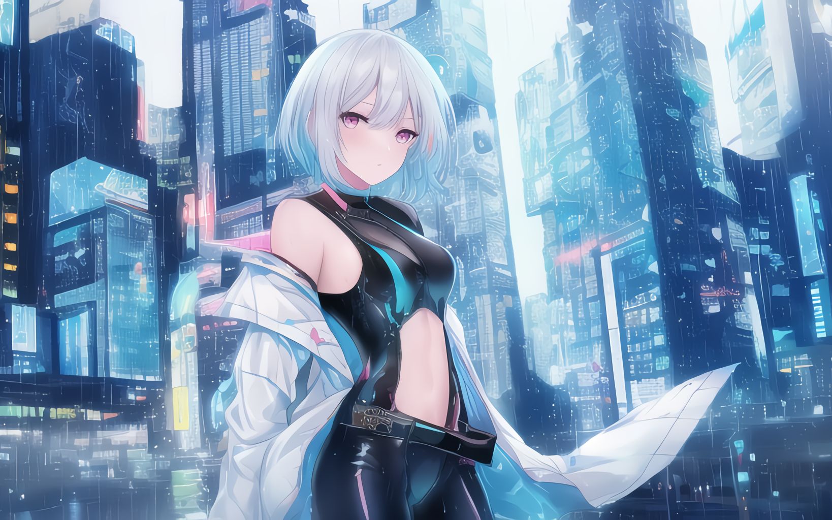 【ai绘画】【赛博少女】novelai作品,i really want