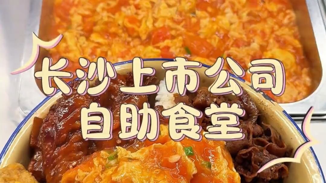 长沙公司食堂打饭丨照烧肥牛红烧肉鸡翅饭