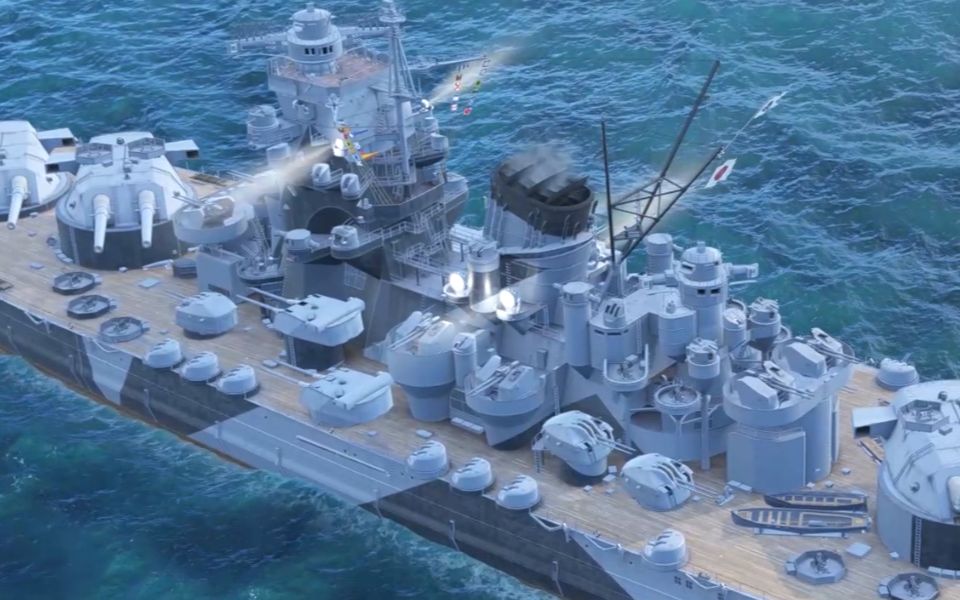 超级战舰★萨摩★"开启探照灯,超级瞄准已部署"