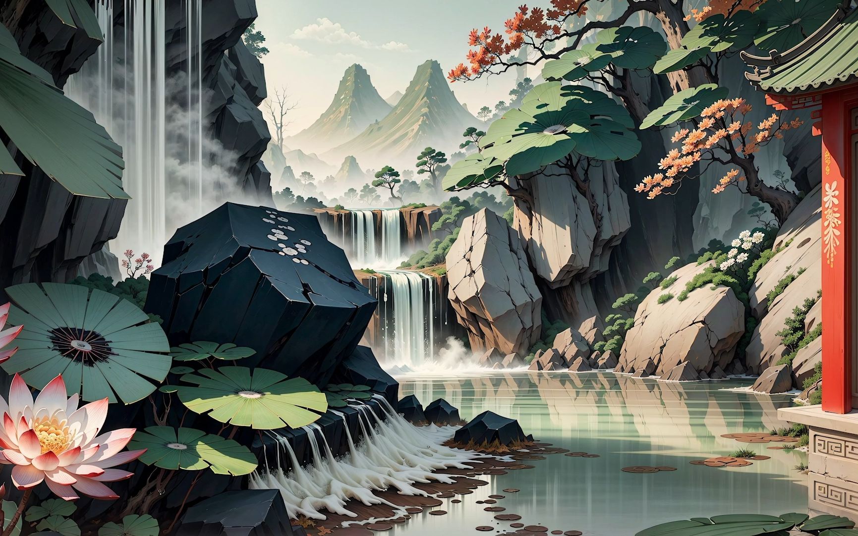 【ai绘画】练习37|场景-4k-杂交古风