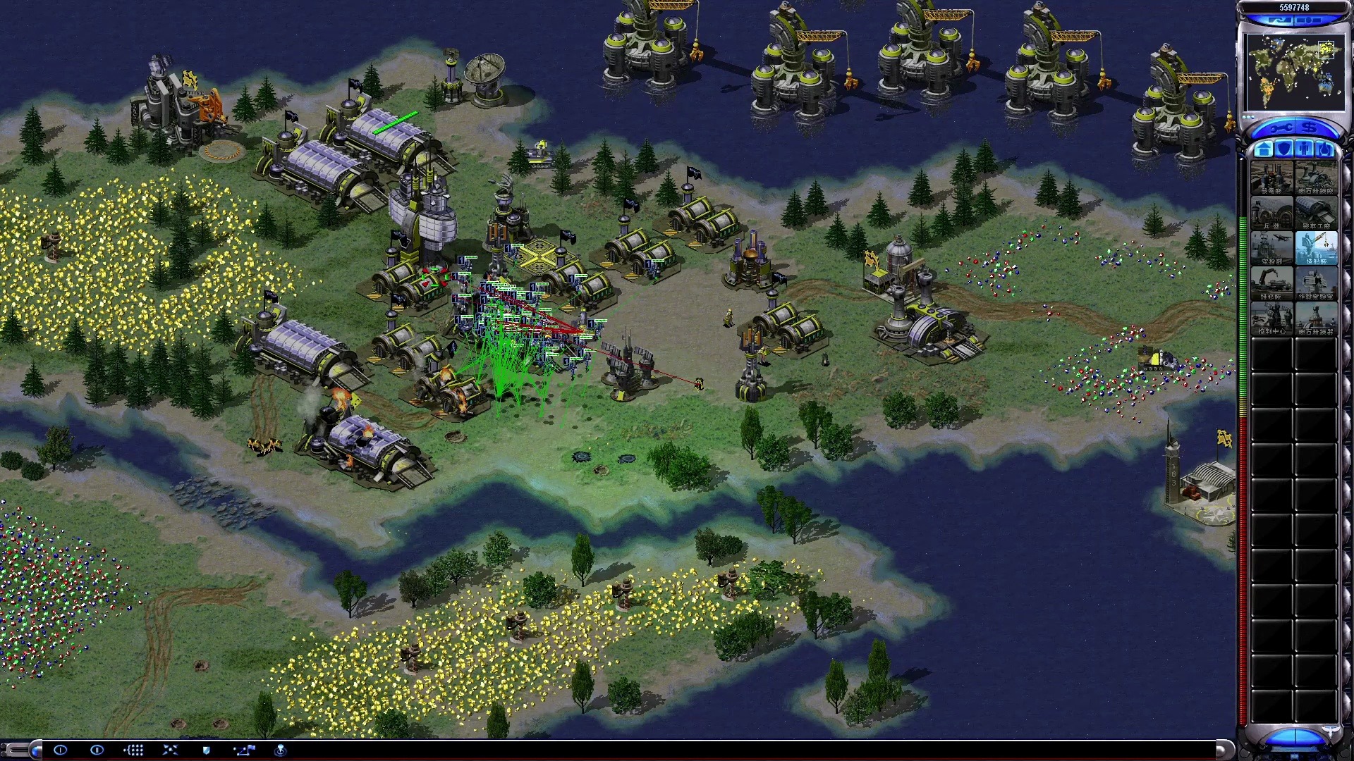 红警2无限钱 世界地图 差点没拼赢