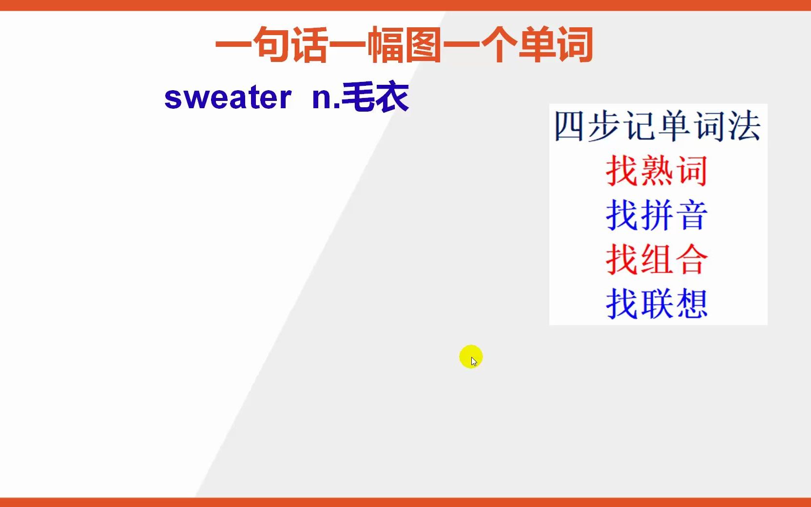 【小学英语单词】如何巧记英文单词sweater哔哩哔哩bilibili