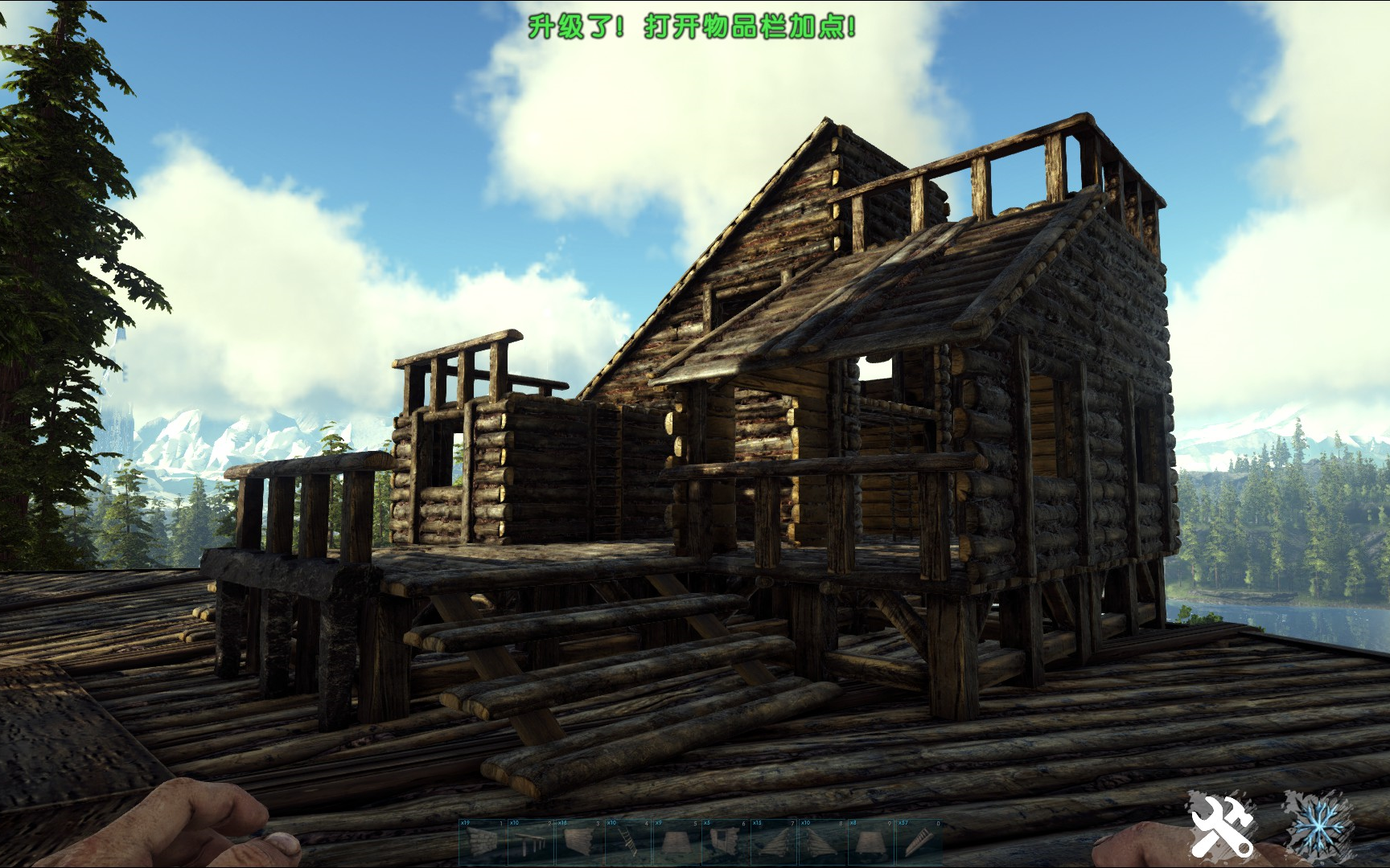 方舟建筑究极原版建筑干货树屋平台建筑方案方舟生存进化ark方舟教程