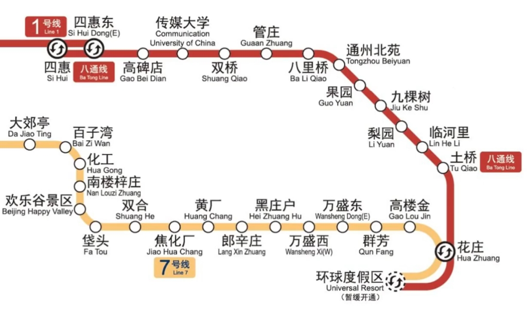 北京地铁八通线原版报站