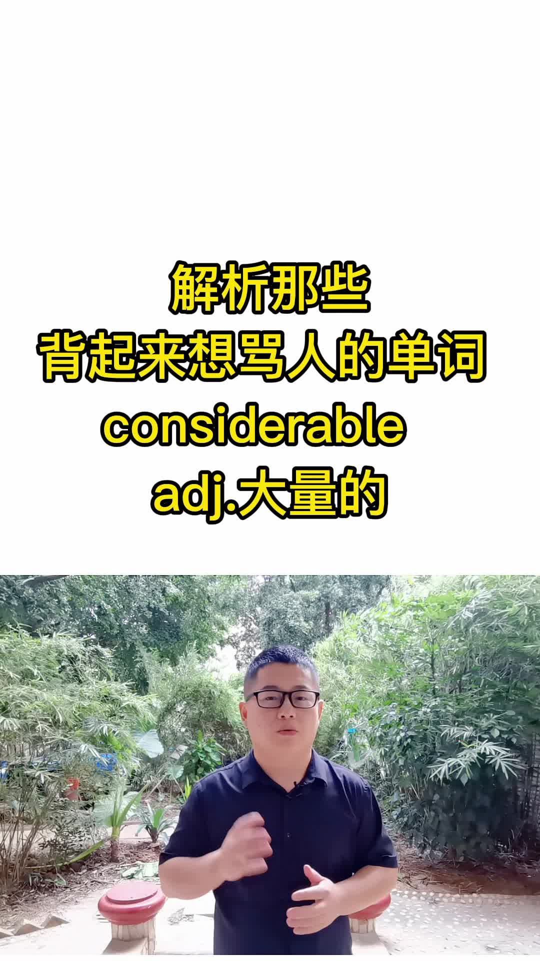 解析那些背起来想骂人的单词 considerable adj.大量的哔哩哔哩bilibili