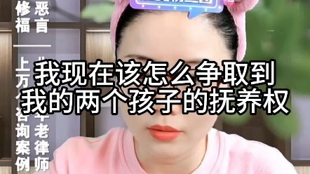 我现在该怎么争取到我的两个孩子的抚养权?哔哩哔哩bilibili