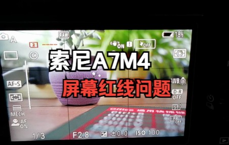 索尼A7M4使用指南:屏幕上的闪烁的红线是什么情况,怎么去掉?哔哩哔哩bilibili