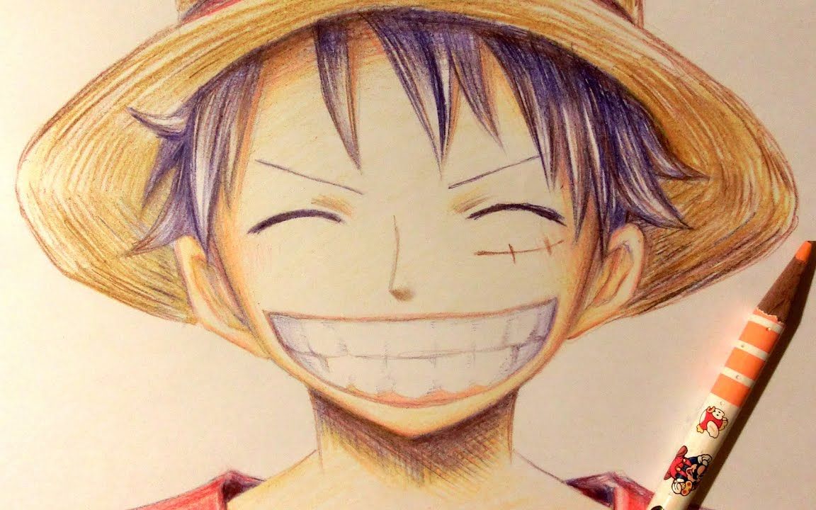 【elk 助眠】绘画的声音|手绘《海贼王》动漫角色路飞