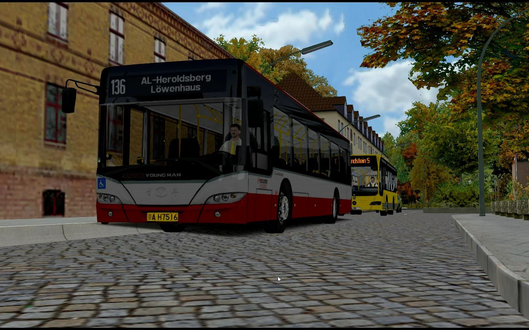 巴士模拟2 #38 驾驶伪青年jnp6120gv(尼奥普兰n4516)行驶在ahlheim136