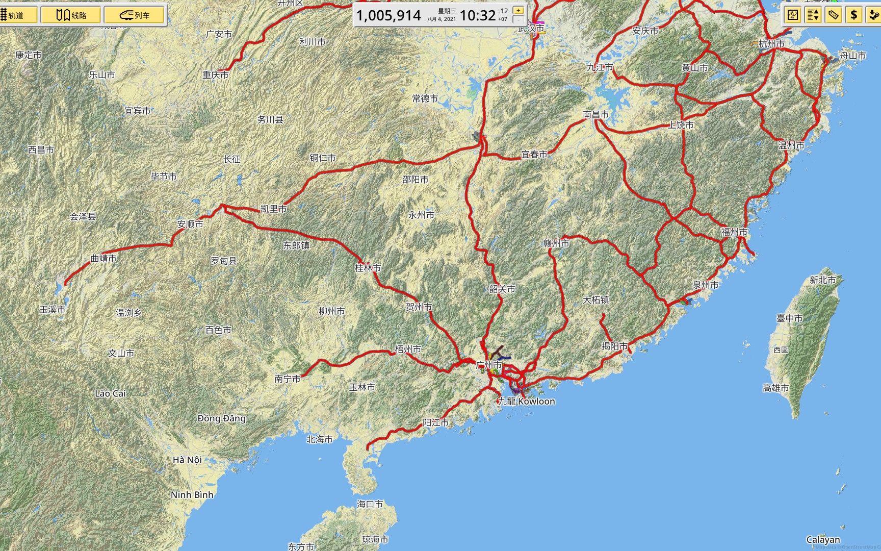 【nimby rails】广东省高铁网