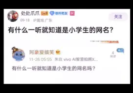 Download Video: ‘’有什么一听就知道是小学生的网名？‘’