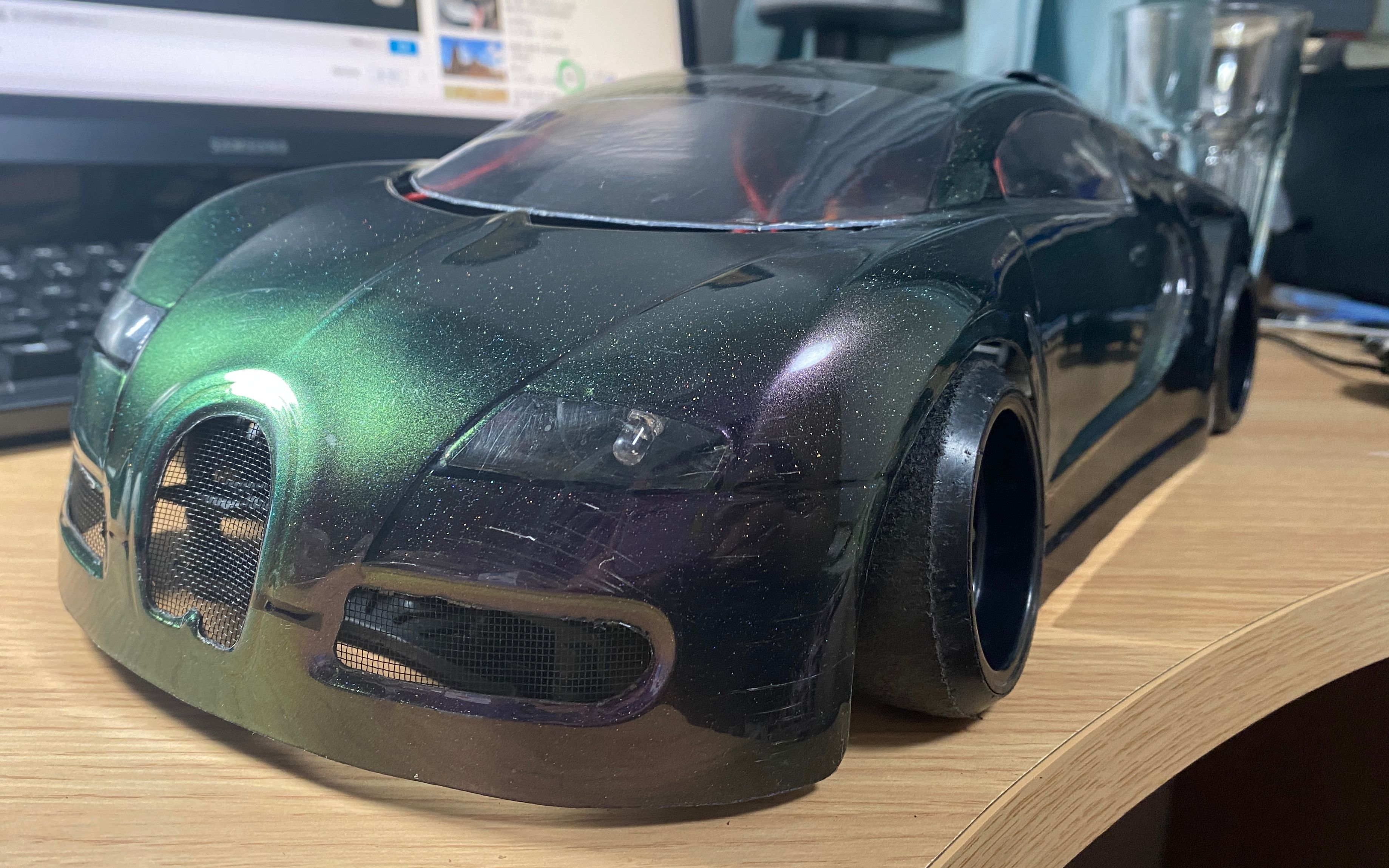 田宫ps46 紫绿变色漆效果