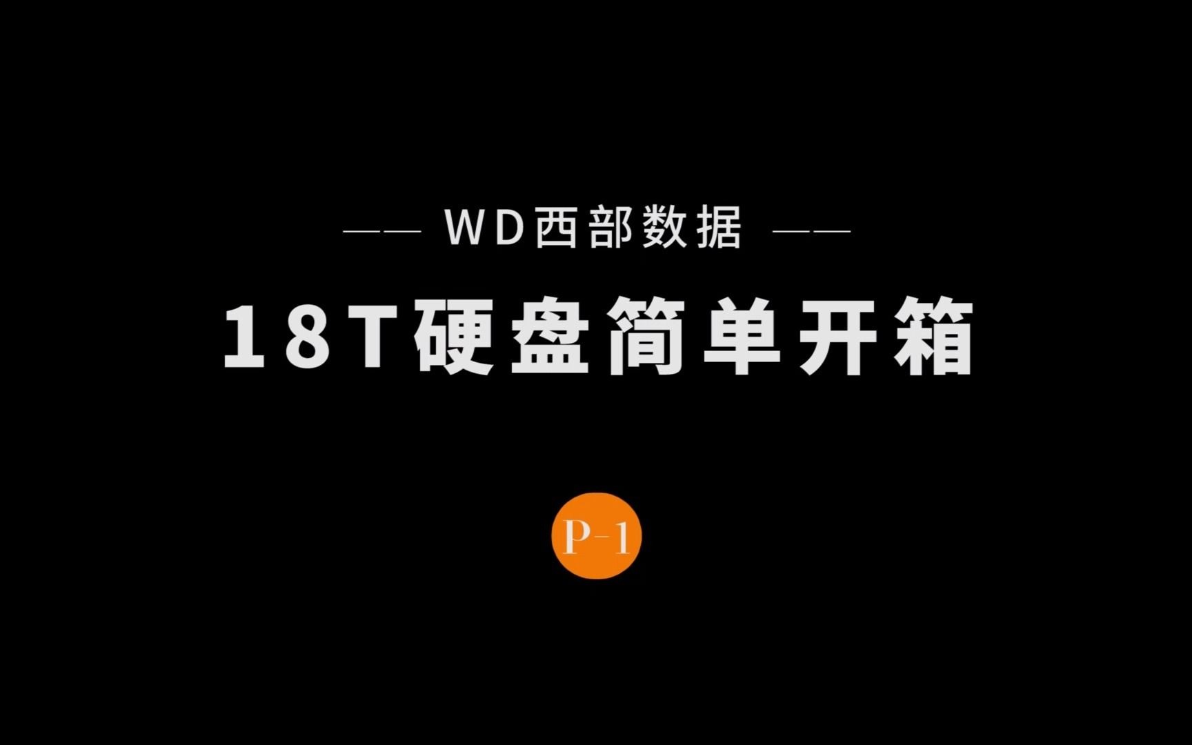 WD西部数据18T硬盘简单开箱Part1哔哩哔哩bilibili