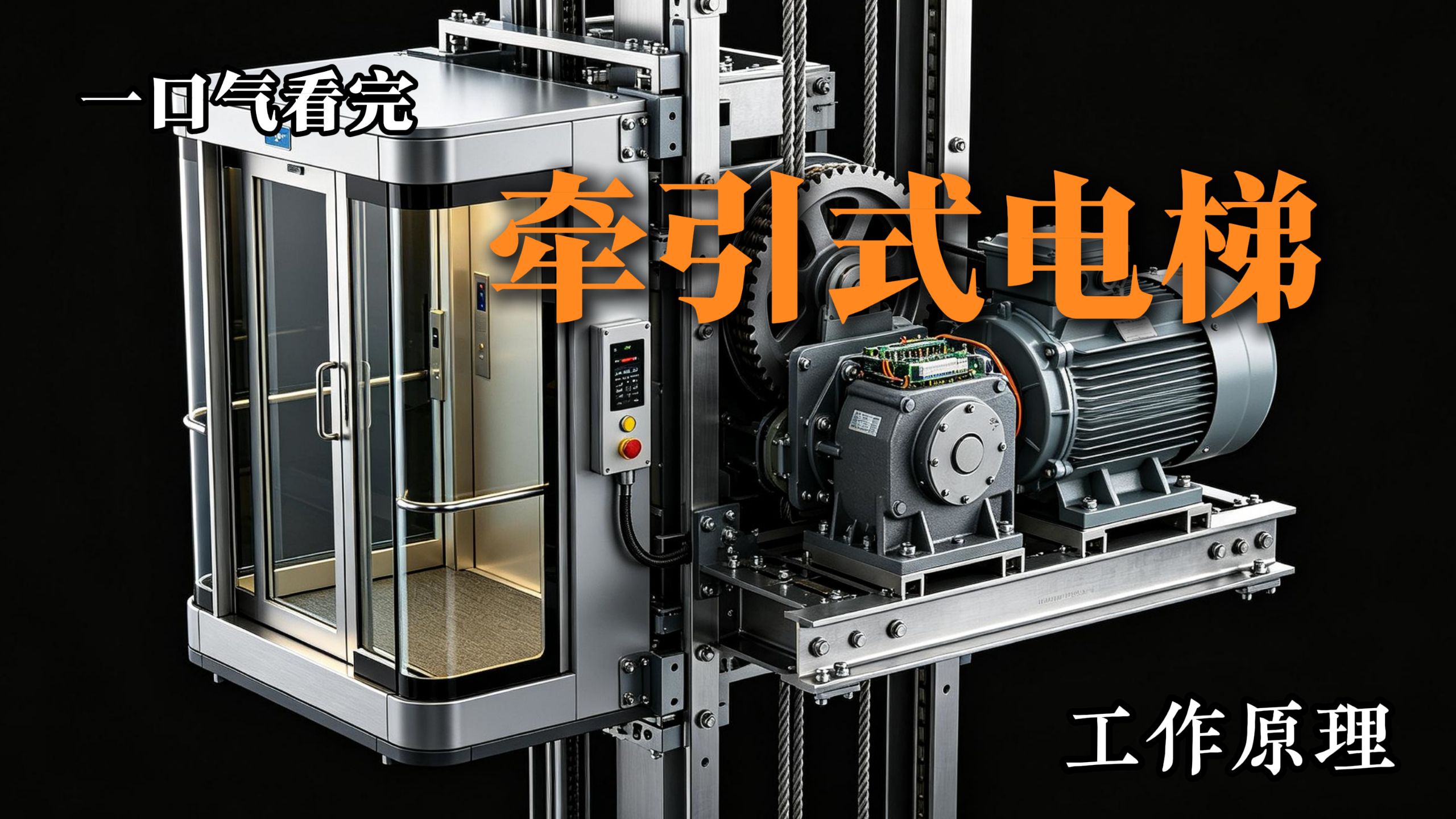 一口气看完牵引式电梯的工作原理
