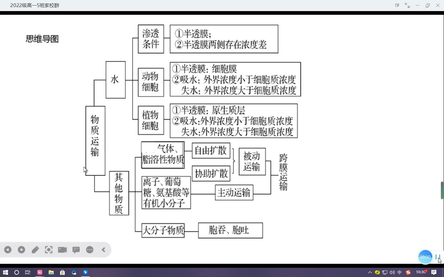 必修一生物 第四章细胞的物质输入和输出 章末总结