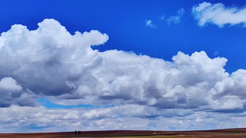 美丽的蓝天白云,坝上草原
