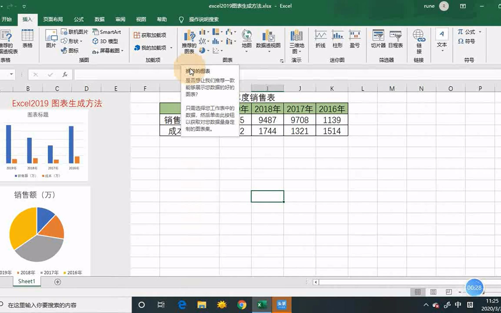 Excel图表应用篇:Excel,图表生成非常简单柱状图,扇形图等轻松搞定哔哩哔哩bilibili