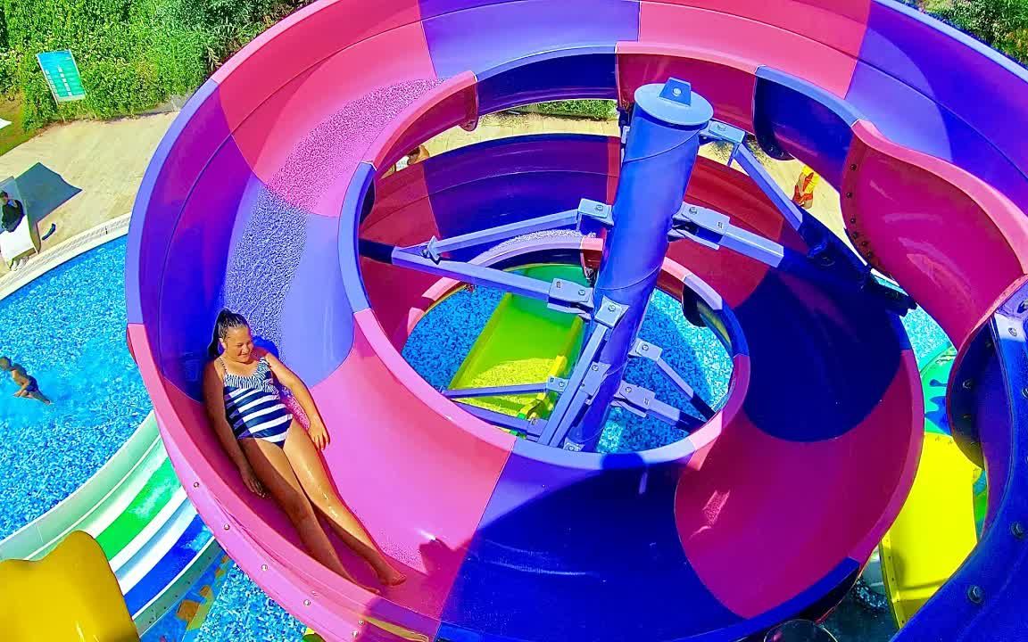 第一视角水滑梯来了!粉丝快来吧!