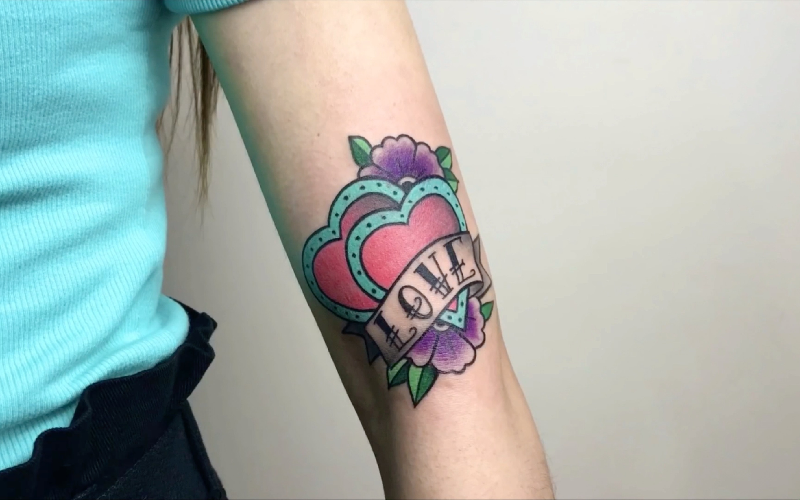 old school 爱心 广州纹身