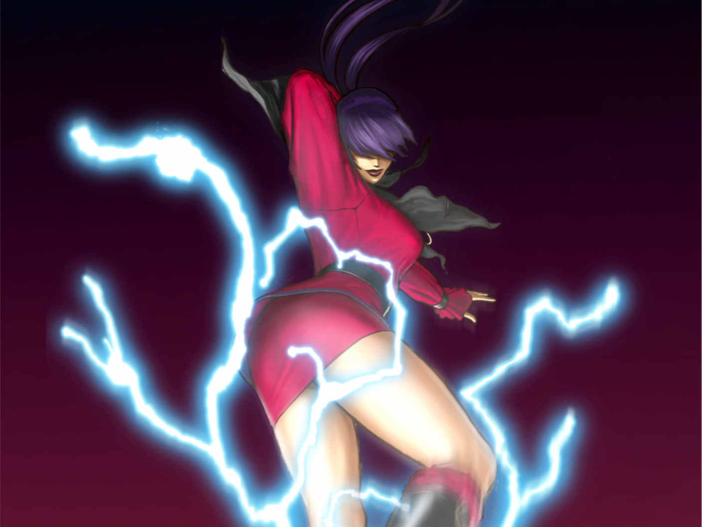 拳皇15 kof xv 雷电夏尔美同人手绘