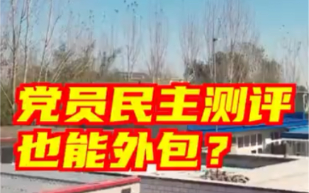 基层党建形式主义调查:党员民主测评也能外包?哔哩哔哩bilibili