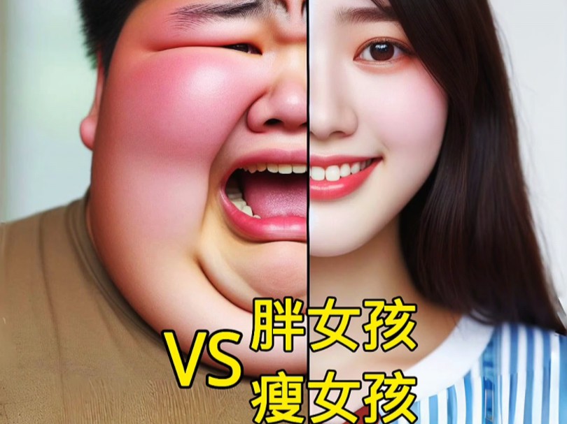 AI眼中的胖女孩与瘦女孩，每个人都有自己独特的价值和魅力