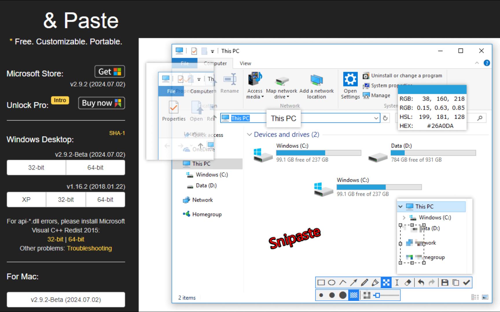 简单易用的截图工具snipaste