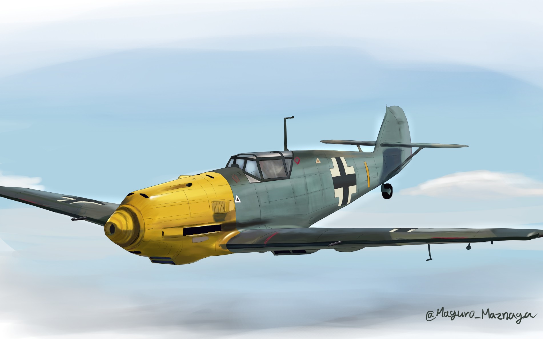 动漫中的2战空战第14期bf109大战喷火