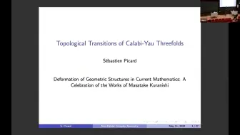 Sebastien Picard：Topological Transitions of Calabi-Yau Threefolds