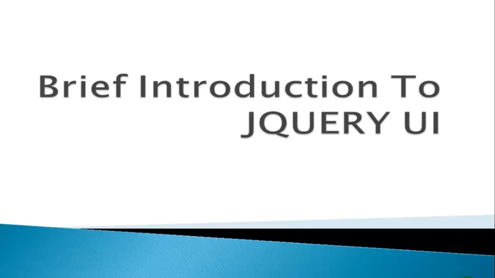Jquery UI 教程