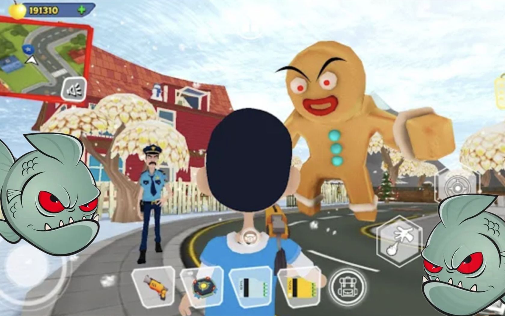 你好邻居食人鱼帮塔米对付外星人大叔大叔气到变成饼干