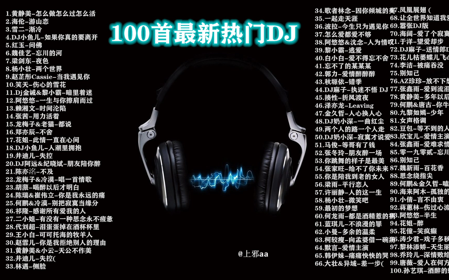 [图]【热门DJ】100首最新热门DJ，车载必备，与心跳共频，快乐自己主宰。