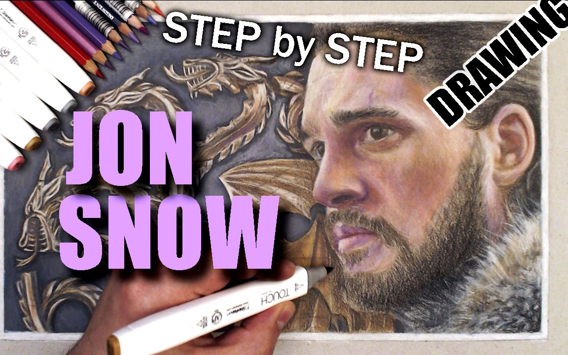 【马克笔手绘】琼恩·雪诺(冰与火之歌)