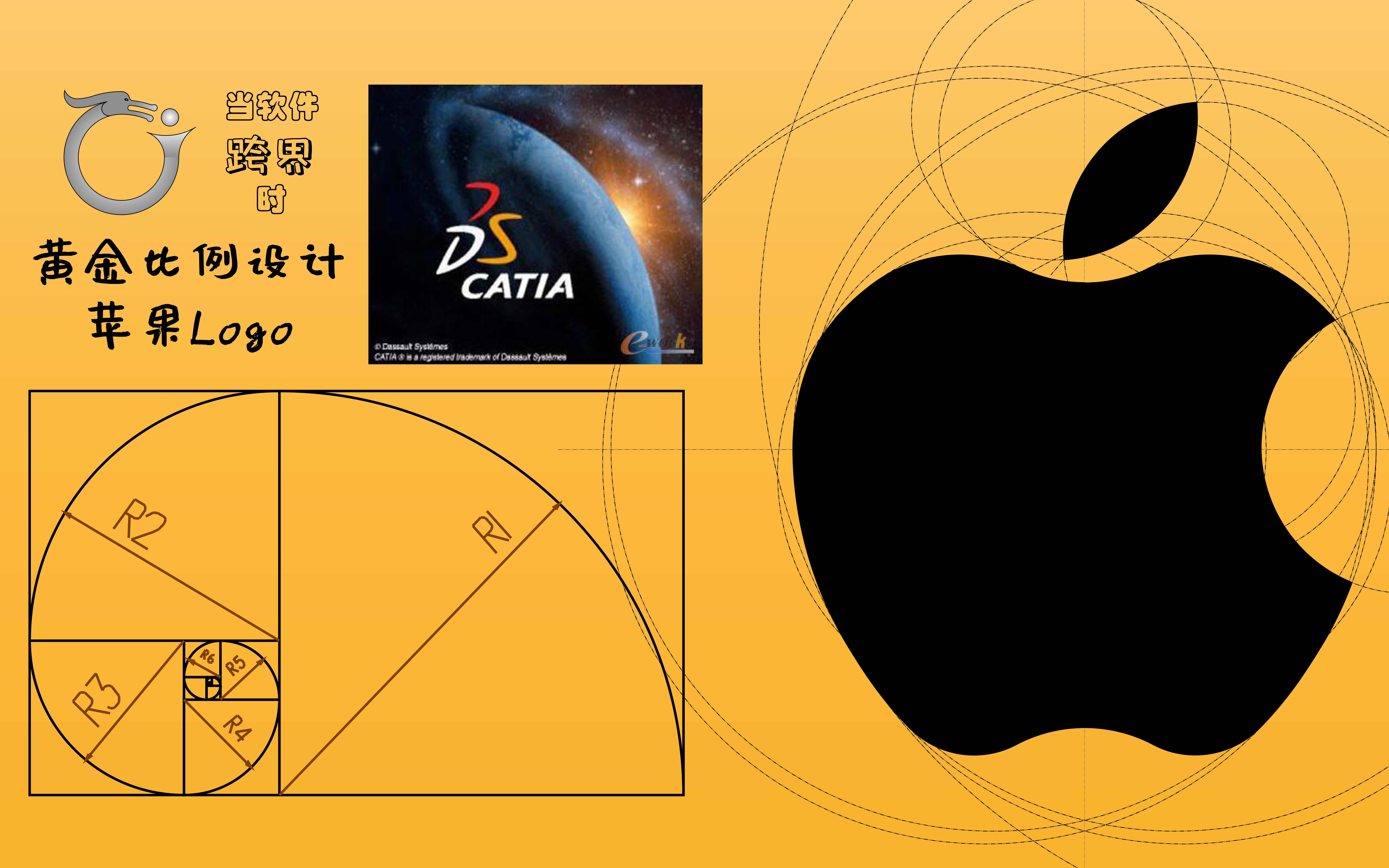 活动作品黄金比例设计苹果logo当软件跨界时
