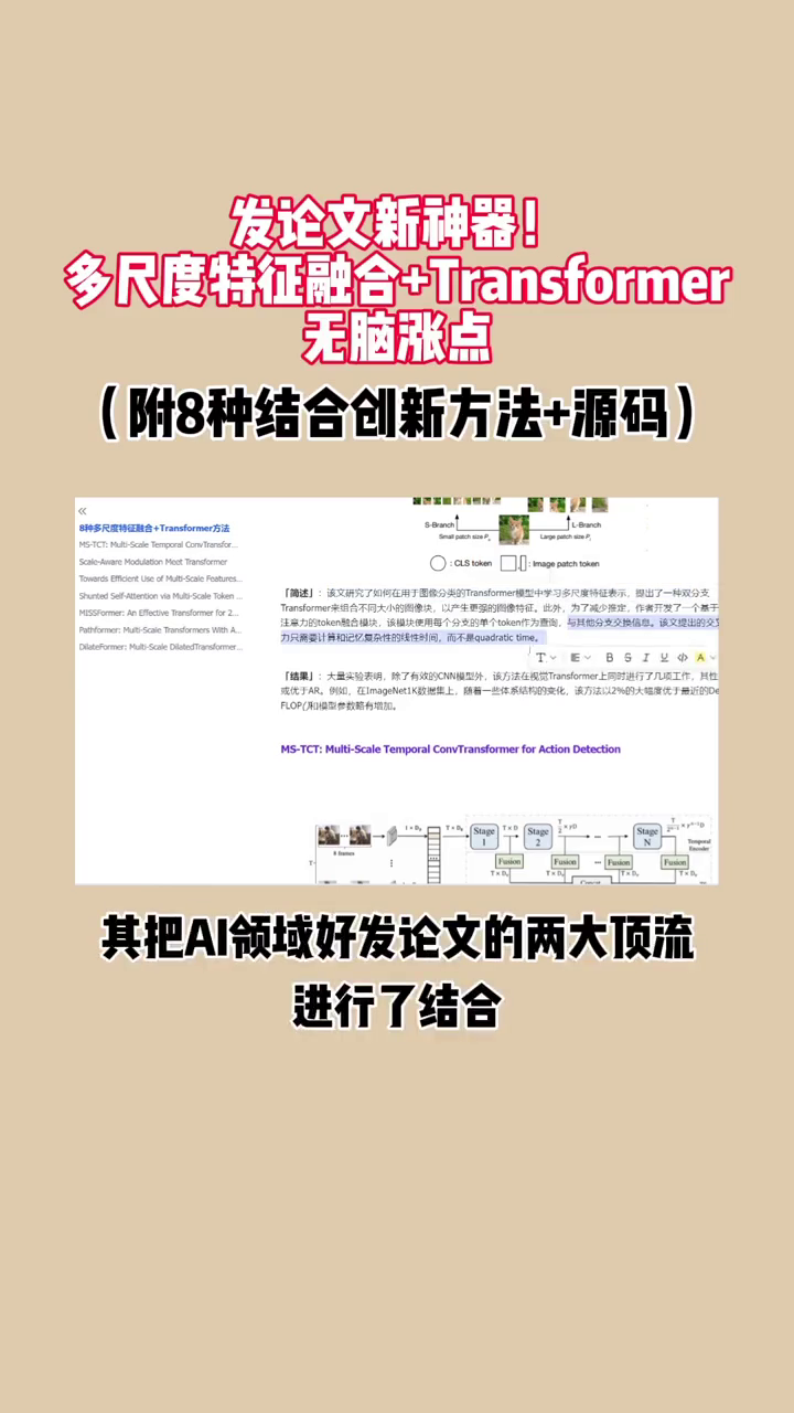 发论文神器?多尺度特征融合+transformer,无脑涨点,附8种结合创新方法u0026源码哔哩哔哩bilibili