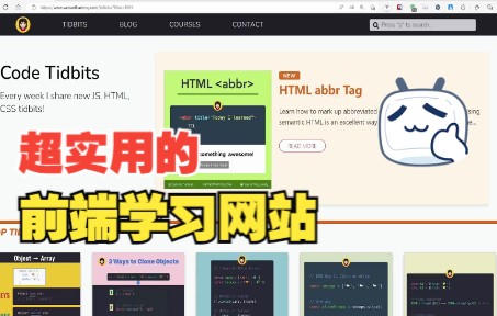 分享一个超棒的前端学习网站哔哩哔哩bilibili