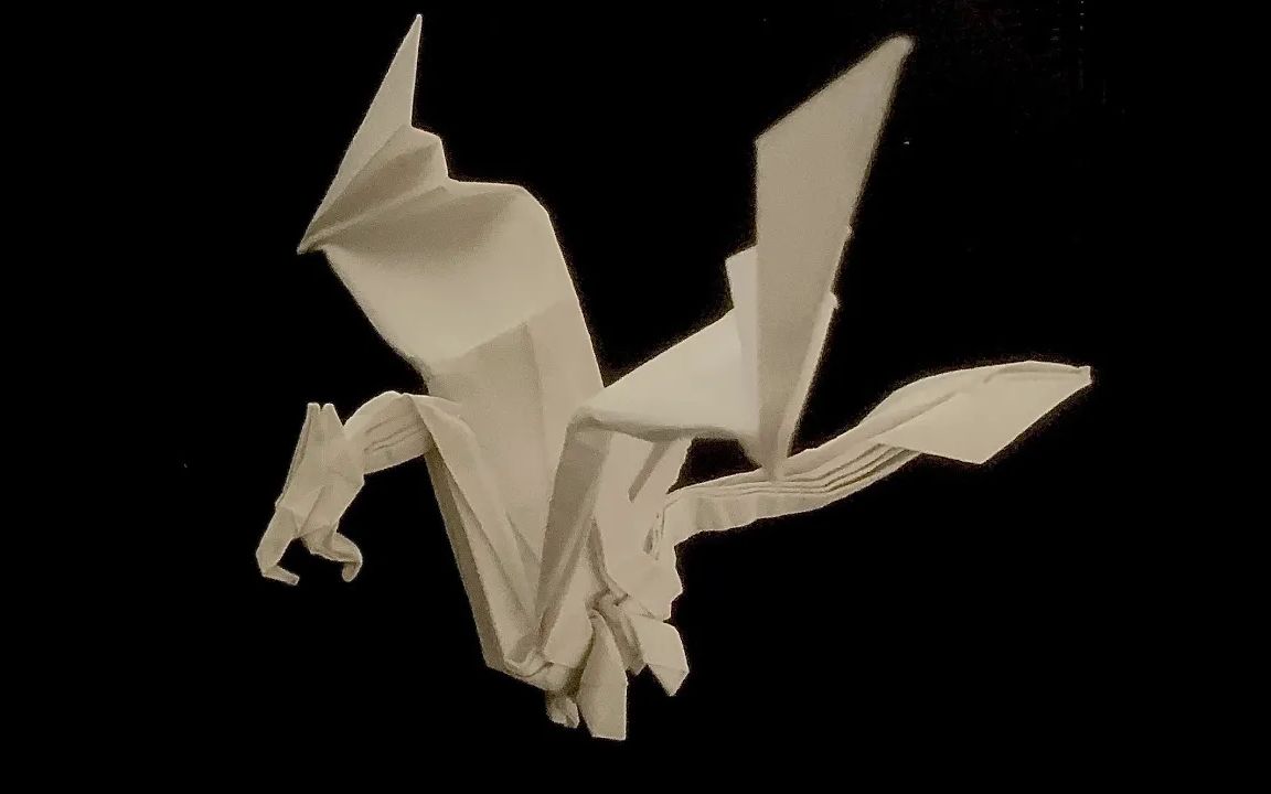 【torself】飞龙折纸教程origami dragon in flight (really fast