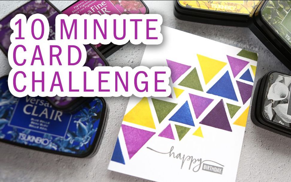 【卡片制作】10分钟内搞定一张卡10 Minute Card Challenge + NEW Versafine Clair Inks哔哩哔哩bilibili